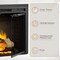 Edendirect 30'' Ventless Electric Fireplace Insert, Fire Crackling Sound, Remote Control, Mesh Screen, Black EF263B - alternate 6